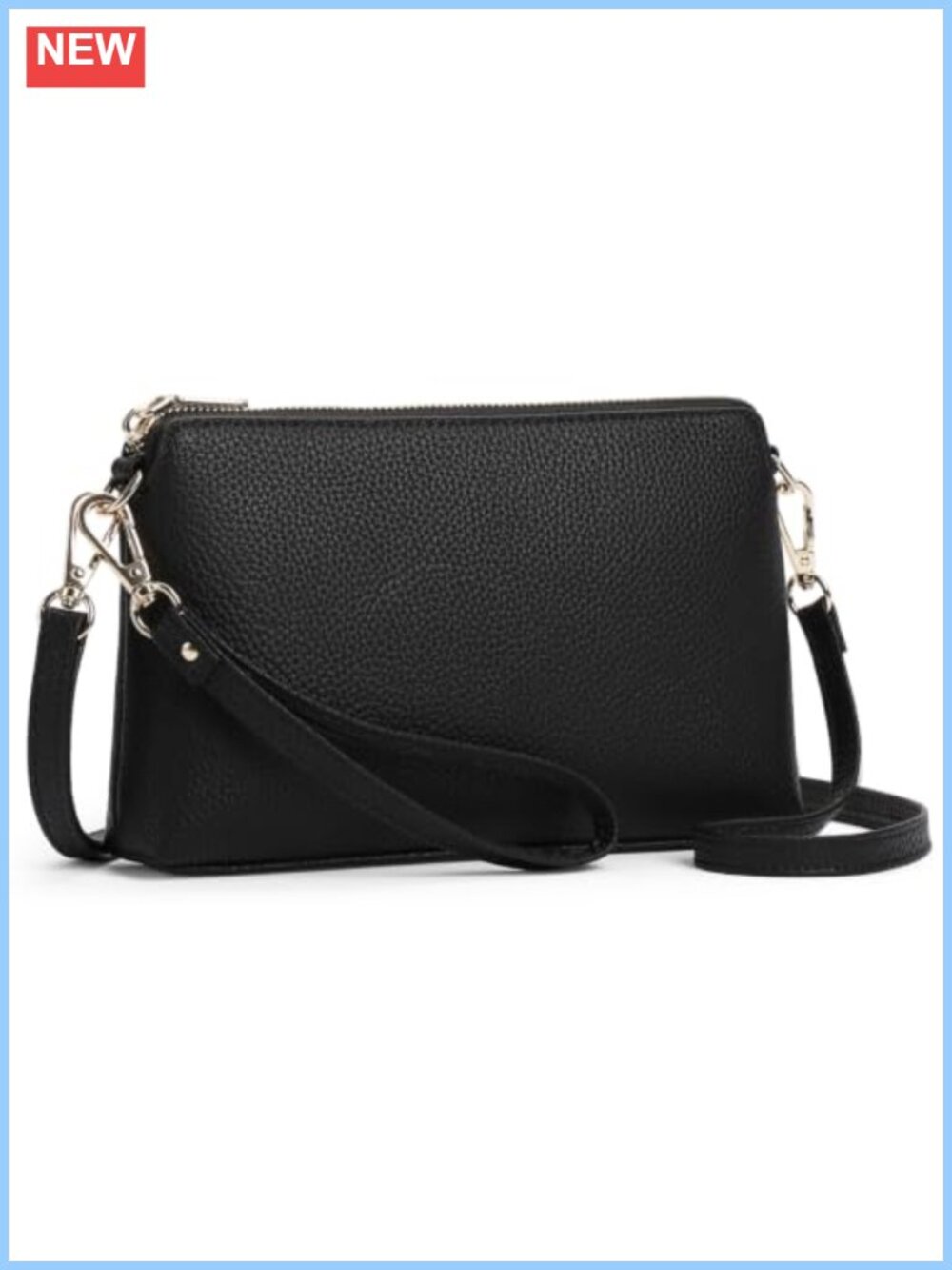 PU Leather Small Crossbody Bag RFID Wristlet Clutch Wallet Purse